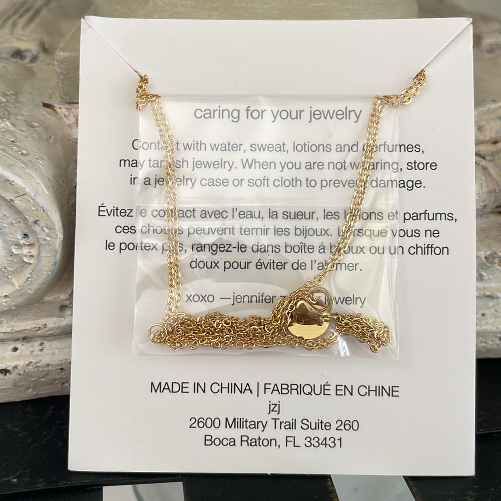 NEW Jennifer Zeuner Necklace Stars Double Chain Jewelry Gold JEN-FA-001 - Picture 5 of 16